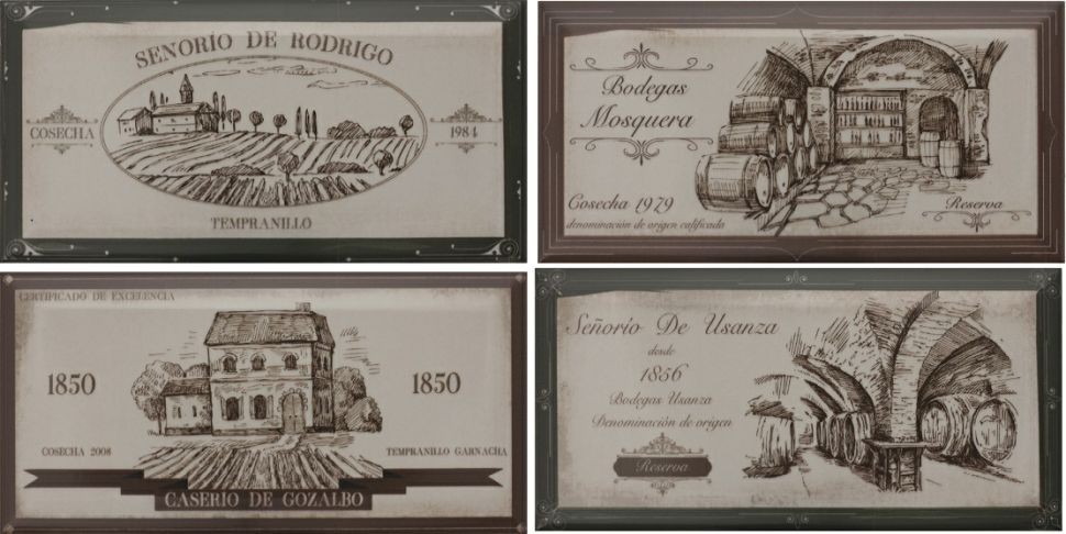 Плитка Hueso Wine Labels Mix 10x20