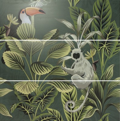 Декор APE Silk Decor Set 3 DEF Toucan Green 40x120