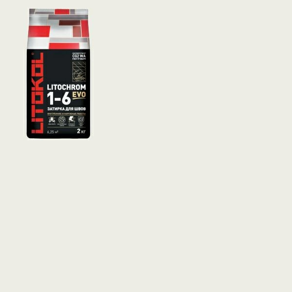 Затирка LITOCHROM 1-6 EVO LE.200 белый 2 кг