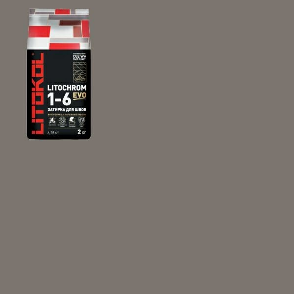 Затирка LITOCHROM 1-6 EVO LE.130 серый 2 кг