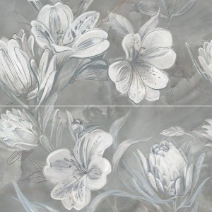 Панно Azori Opale Grey Flower 63x63