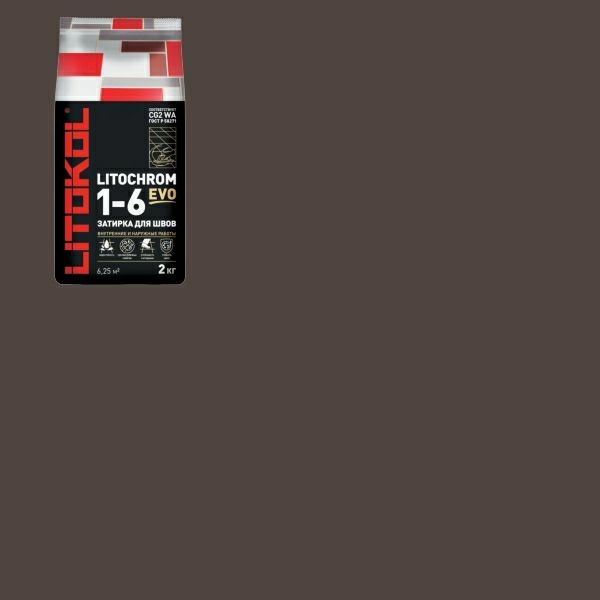 Затирка LITOCHROM 1-6 EVO LE.245 горький шоколад 2 кг
