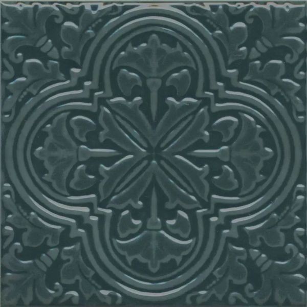 Декор Керама Марацци Фес зелёный тёмный глянцевый 15x15 KMD3STA003BN