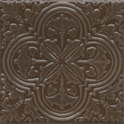Декор Керама Марацци Фес коричневый глянцевый 15x15 KMD3STA005BN