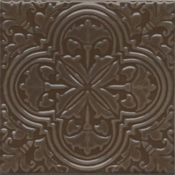 Декор Керама Марацци Фес коричневый глянцевый 15x15 KMD3STA005BN