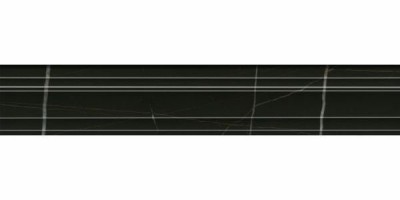 Бордюр Керама Марацци Греппи черный обрезной 7,3x40 BLF002R