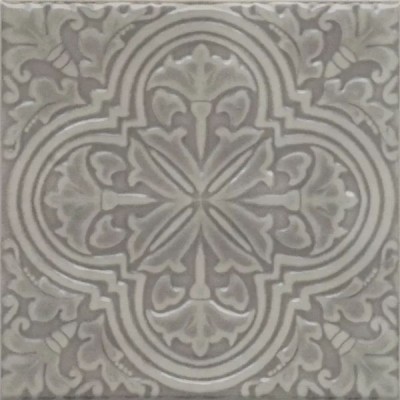 Декор Керама Марацци Фес серый глянцевый 15x15 KMD3STA006BN
