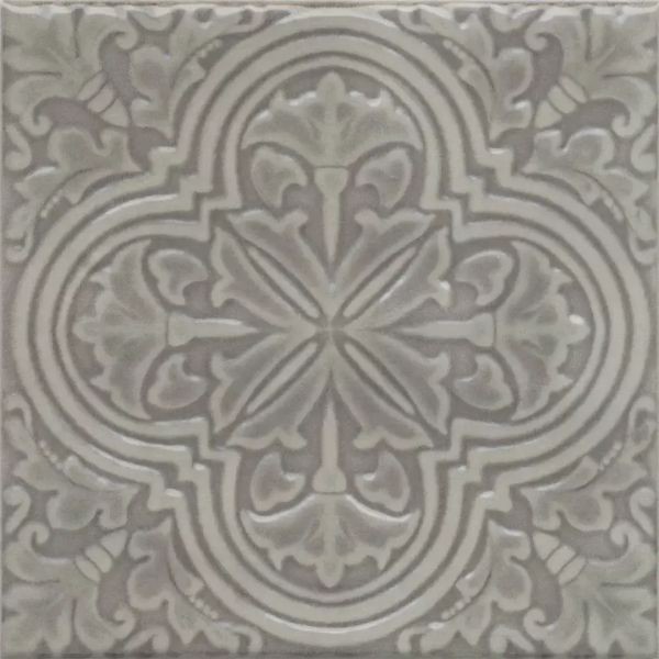 Декор Керама Марацци Фес серый глянцевый 15x15 KMD3STA006BN