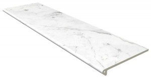 Ступень фронтальная Marble Carrara Blanco Round. 31,5x119,7
