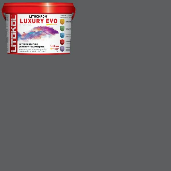 Затирка LITOCHROM 1-10 LUXURY EVO LLE.135 антрацит 2кг