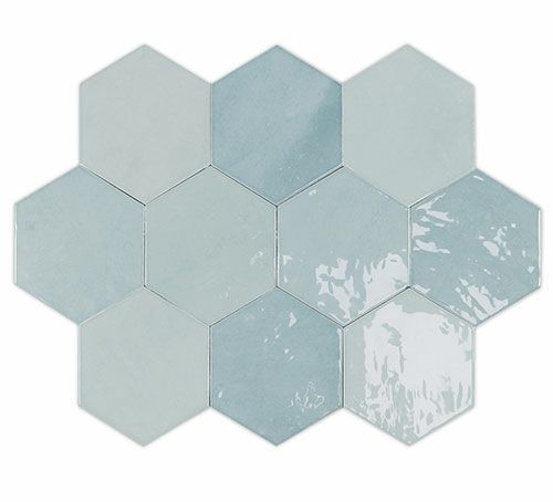 Плитка WOW Zellige Hexa Aqua 10,8x12,4