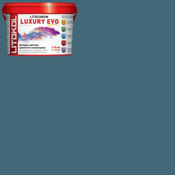 Затирка LITOCHROM 1-10 LUXURY EVO LLE.365 лазурно-серый 2кг