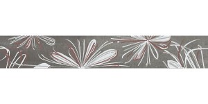 Плитка настенная Azori Sonnet Grey Flower 50,5x6,2