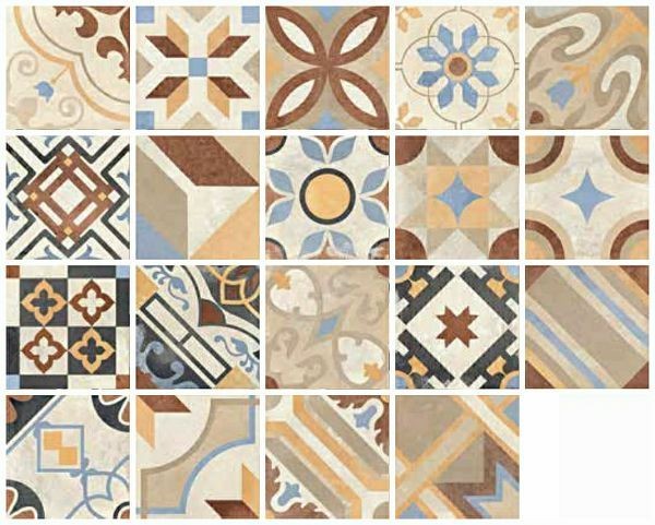 Керамогранит Rondine Swing Beige Multicolor Mix 20,3x20,3 J87772