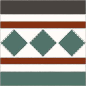 Керамогранит Kerlife Victorian Dreams Cenefa Bristol Green 22,5x22,5