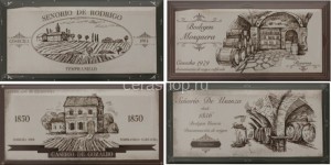 Плитка Hueso Wine Labels Mix 10x20