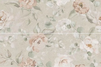 Панно Керама Марацци Риккарди 2 бежевый матовый обрезной из 2-х частей 80x120 AZ\B051\2x\14059R