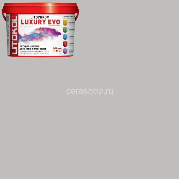 Затирка LITOCHROM 1-6 LUXURY EVO LLE.100 пепельно-белый 2 кг