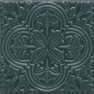 Декор Керама Марацци Фес зелёный тёмный глянцевый 15x15 KMD3STA003BN