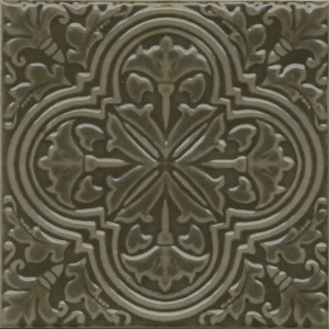 Декор Керама Марацци Фес зелёный глянцевый 15x15 KMD3STA002BN