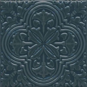 Декор Керама Марацци Фес бирюзовый тёмный глянцевый 15x15 KMD3STA004BN