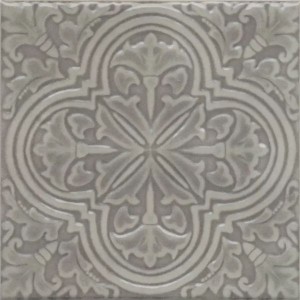 Декор Керама Марацци Фес серый глянцевый 15x15 KMD3STA006BN