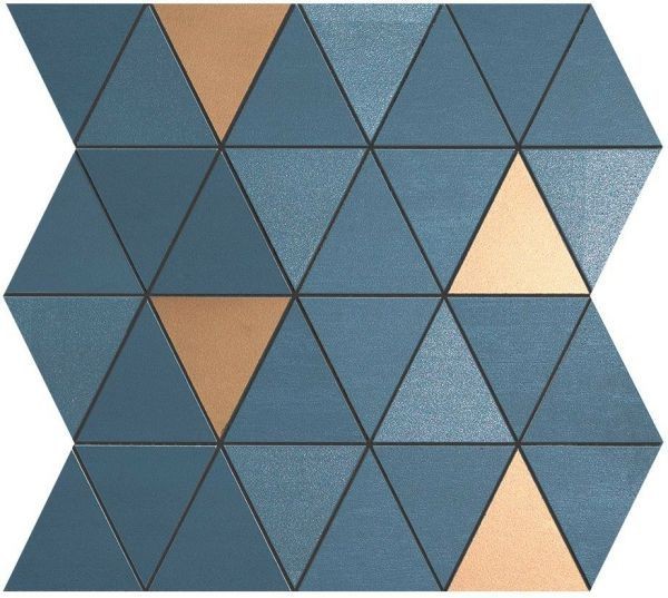 Мозаика Atlas Concorde MEK Blue Mosaico Diamond Gold Wall 30,5x30,5