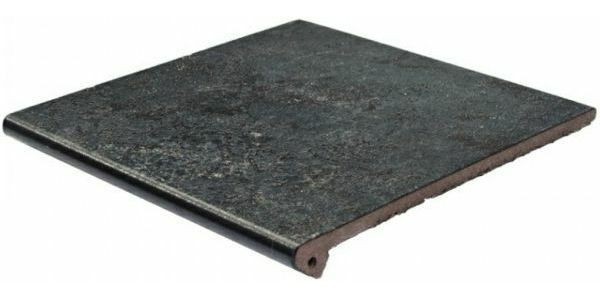 Ступень Exagres фронтальная Metalica Peldano Fior. Basalt 33x33