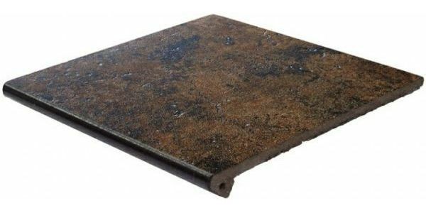 Ступень Exagres фронтальная Metalica Peldano Fior. Cherry 33x33