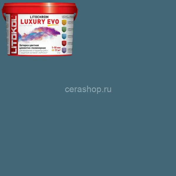 Затирка LITOCHROM 1-6 LUXURY EVO LLE.365 лазурно-серый 2кг