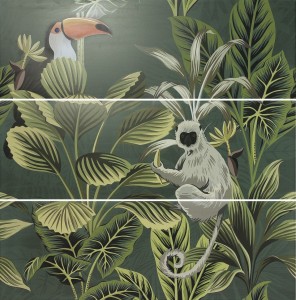 Декор APE Silk Decor Set 3 DEF Toucan Green 40x120